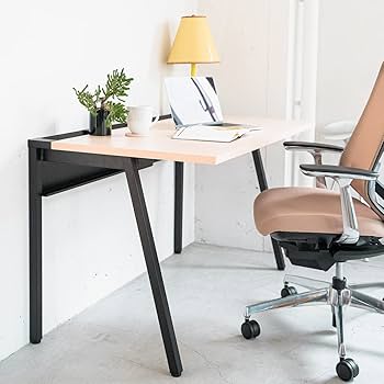 Shige コクヨデスク LEAN幅800奥行600ナチュラル×ホワイト LEAN リーン／平机／センター引き出し付き／W800×D600／天板